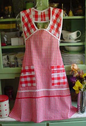 Retro red gingham aprons