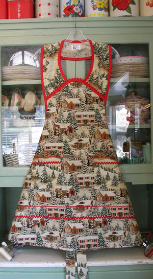 1940 old time Christmas Apron.